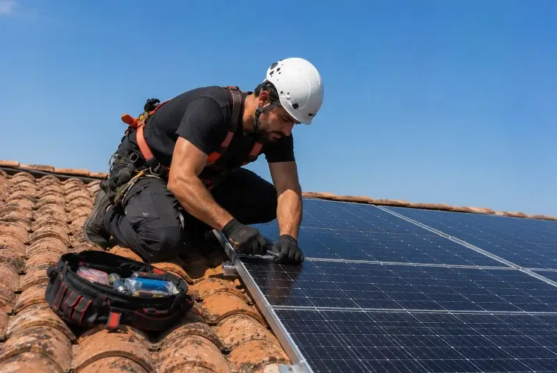 Maintenance et monitoring de panneaux solaires à Saint-Jean-de-Lier