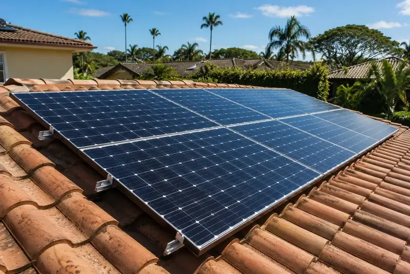 Installation de panneaux solaires à Saint-Jean-de-Lier